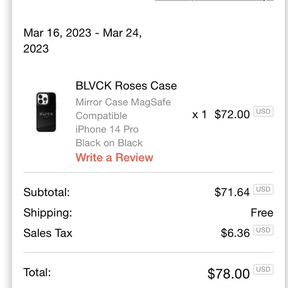 Casetify x Black Paris I phone 14 Pro case - Picture 6 of 6